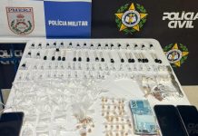 Polícias Civil e Militar prendem dois suspeitos de tráfico na Vila Delgado, em Barra Mansa