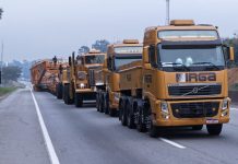 Transporte de carga especial inicia deslocamento nesta terça-feira na Via Dutra