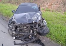 Colisão frontal deixa um ferido na BR-393 em Barra do Piraí