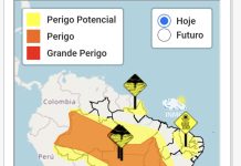 Inmet divulga alerta de perigo para chuvas intensas no Sul Fluminense até quarta-feira