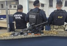 Ação integrada recupera carro furtado, prende dois indivíduos e apreende fuzil após perseguição em Resende