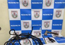 Dupla é presa em flagrante por furto de fios de cobre em Volta Redonda