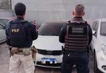 Ação integrada entre PRF e Guarda Municipal recupera carro furtado e prende motorista em Volta Redonda