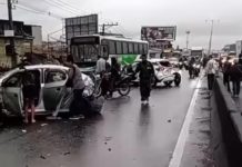 Acidente grave: Motorista de ônibus morre após sofrer infarto e engavetamento envolve 22 veículos na Dutra